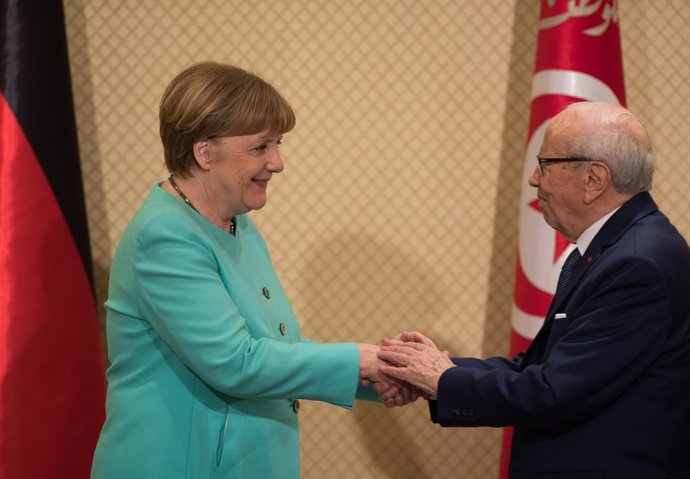 Angela Merkel y Beji Caib Essebsi