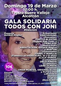 Organizan en Alcorcón una gala solidaria a favor de un chico con diversidad funcional del 90%