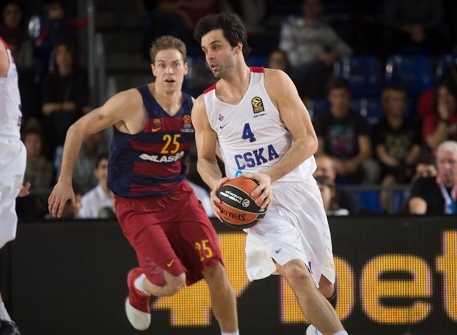 Milos Teodosic, del CSKA Moscú, ante el FC Barcelona Lassa