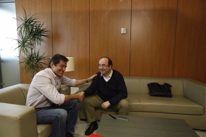 Reunión de Javier Fernández y Miquel Iceta en Ferraz
