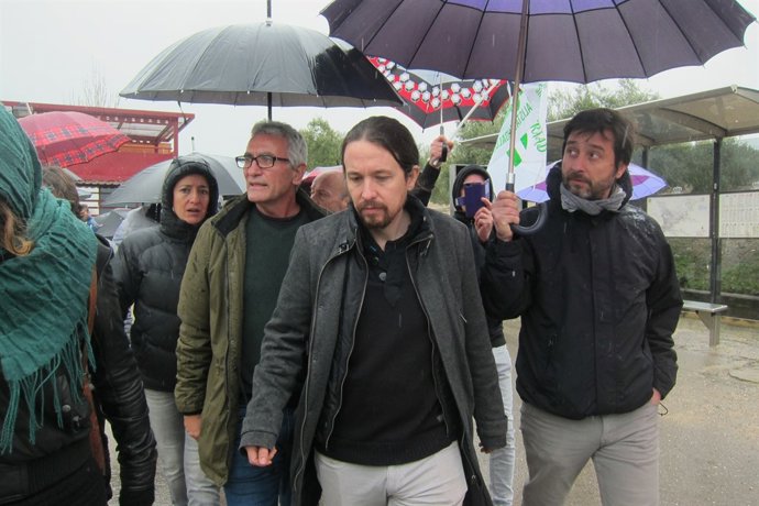 Pablo Iglesias, a la seva sortida de la presó de Jaén.