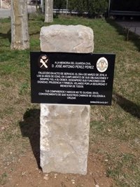 Homenaje al guardia civil José Antonio Pérez en el primer aniversario de su muerte