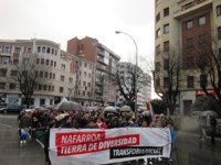 Cientos de personas rechazan en Pamplona la transfobia y reivindican la diversidad sexual