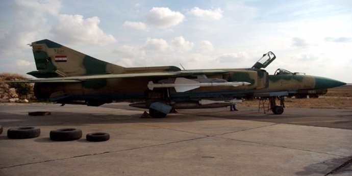 Un caza MiG-23 sirio