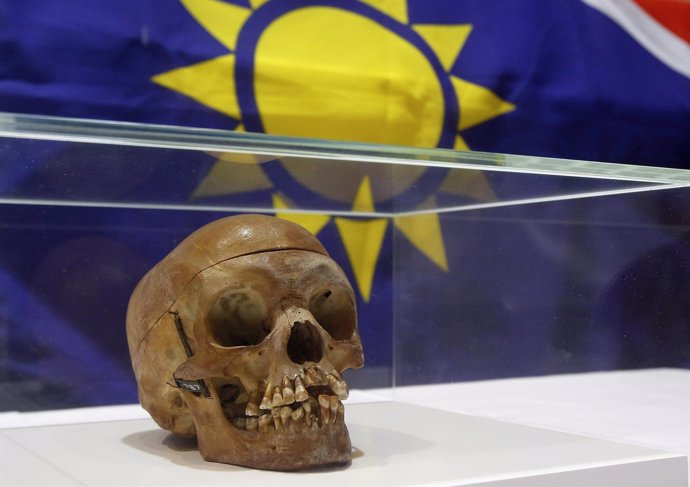 Cráneo de herero expuesto en Alemania