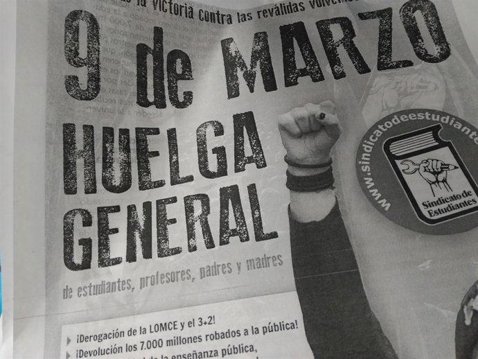 Cartell vaga general d'educació 9 de març