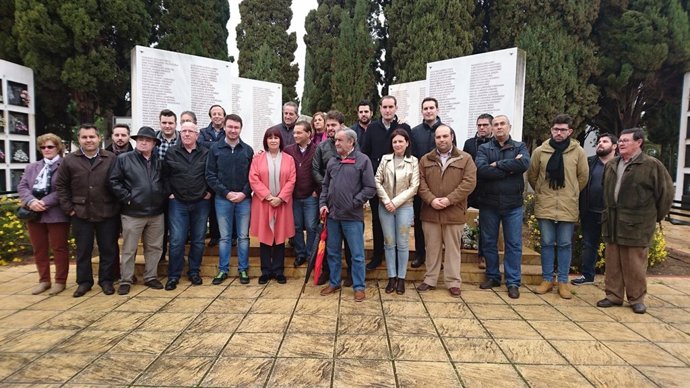 Acto del PSOE-A de memoria democrática en Andújar (Jaén)
