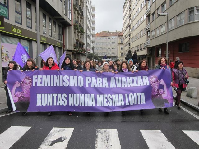 Manifestación feminista en Santiago
