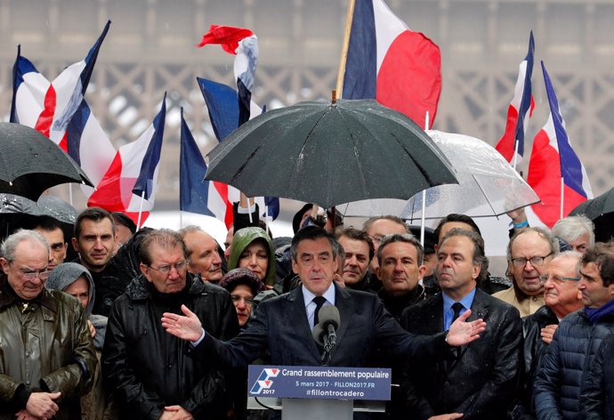 El candidato presidencial conservador François Fillon