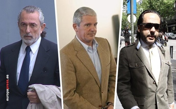 Montaje de los cabecillas de la trama Gürtel, Correa, Crespo y El Bigotes
