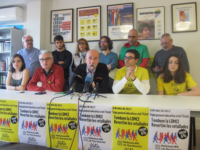 Roda de premsa del Muce per la vaga estatal del 9 de març