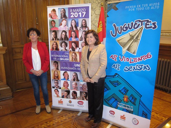 Las concejales de Valladolid Rafaela Romero y Victoria Soto
