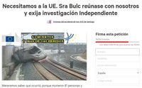 La campaña para que la comisaria de Transporte reciba a las víctimas del Alvia suma casi 20.000 firmas