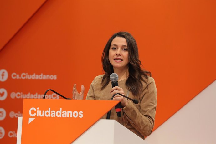 Rueda de prensa de Inés Arrimadas, portavoz nacional de Ciudadanos