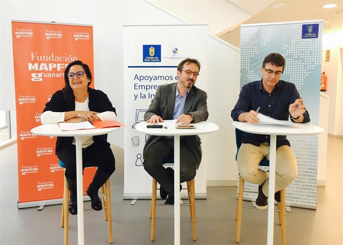 Martel (Fundación Mapfre), el consejero García Brink y Moro (Anima Kitchent)