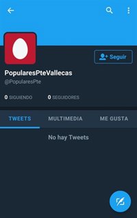 PP Puente de Vallecas pide a la Gestora que ayude a Policía a investigar el intento de suplantar su identidad en Twitter