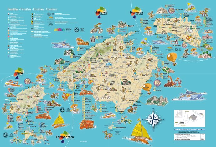 Mapa Baleares turismo