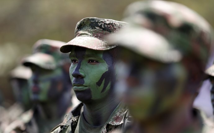 Soldados FARC en Colombia,