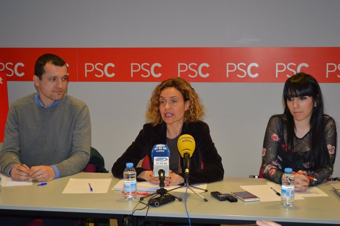 Óscar Ordeig, Mertixel Batet y Estibalitz Torres (PSC)