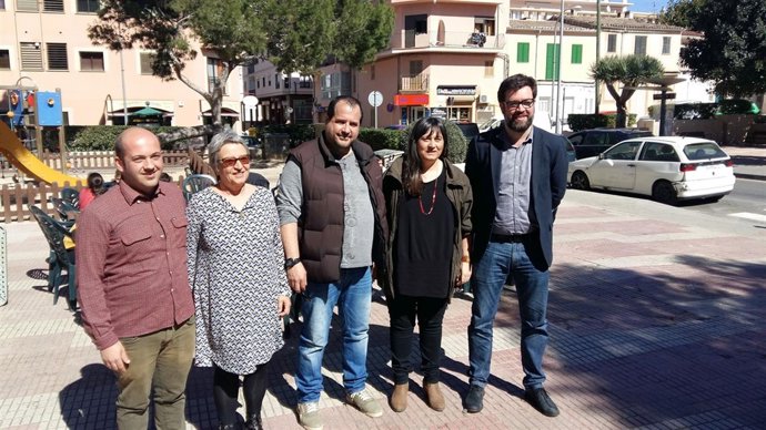 Noguera en la plaza de los Nins del Arenal