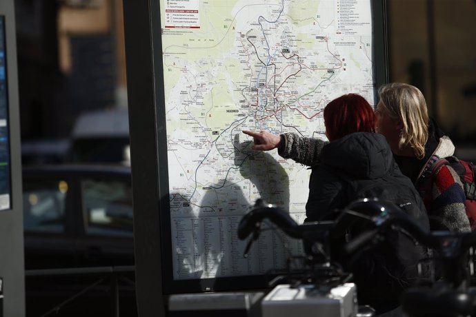 Turismo, turistas, turista, Plaza España, mapa de Metro de Madrid