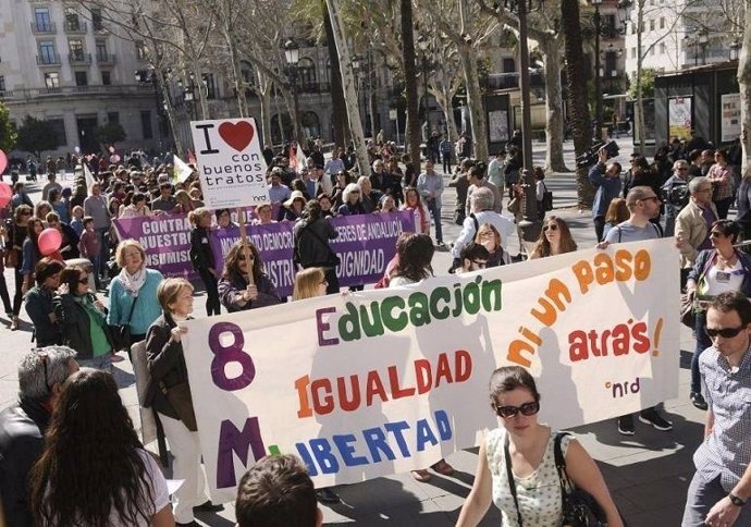 Movilización con motivo del 8 de marzo en Sevilla