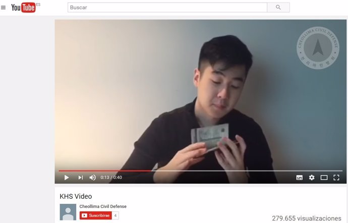 Captura del vídeo de un joven que dice ser el hijo de Kim Jong Nam