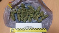 Un detenido en Aldea del Cano (Cáceres) al ser sorprendido con 54 gramos de marihuana