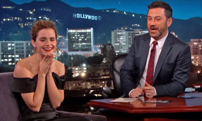 Emma Watson y Jimmy Kimmel