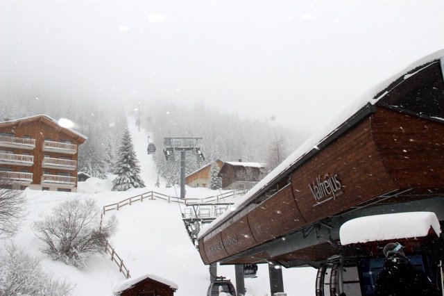 La estación de Valfréjus, en la región de Saboya, en los Alpes