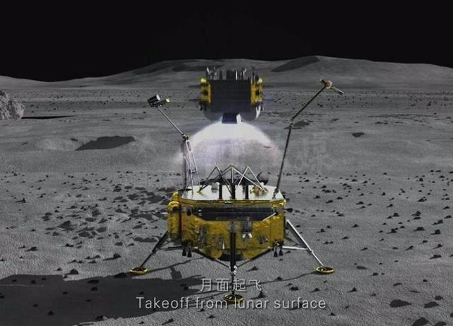 Despegue de la sonda desde la Luna con muestras para la Tierra