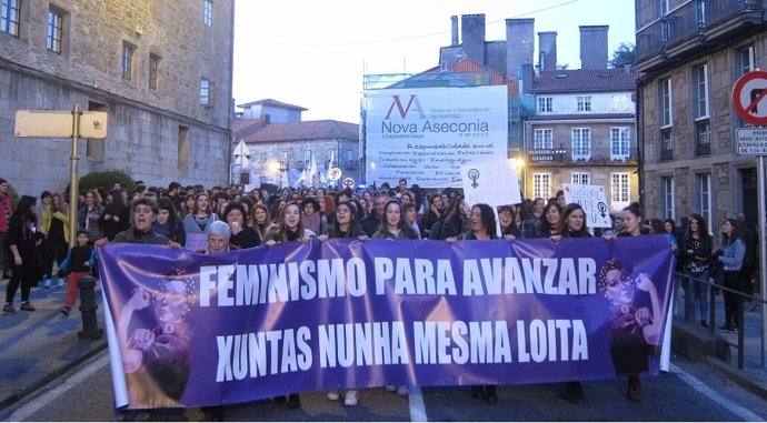 Marcha por el 8 de marzo en Santiago