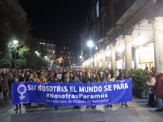 Valladolid. Cabeza de la manifestación en Valladolid                            