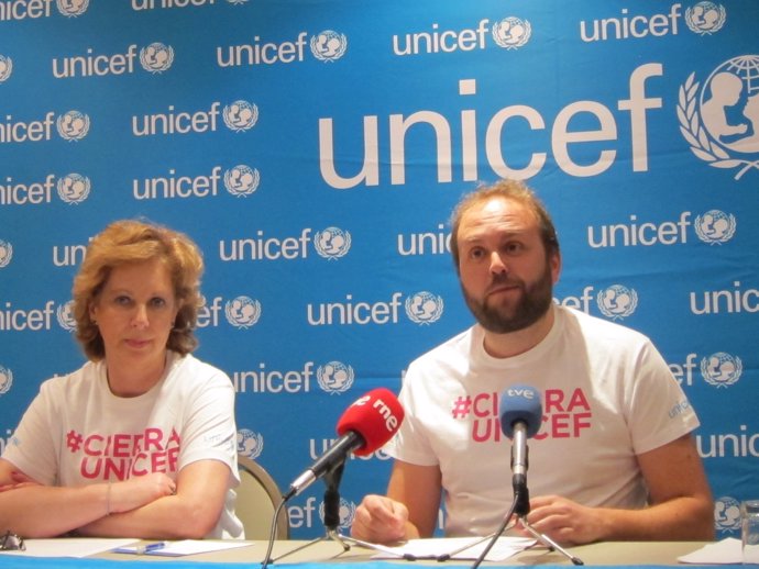 María José Platero y Pablo Suárez, Unicef Asturias 