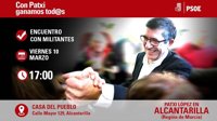 Patxi López presenta este viernes y sábado en Murcia su proyecto para liderar el PSOE 