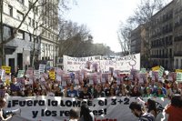 Estudiantes de Madrid se manifiestan contra la política educativa y celebran el seguimiento "brutal" de la huelga