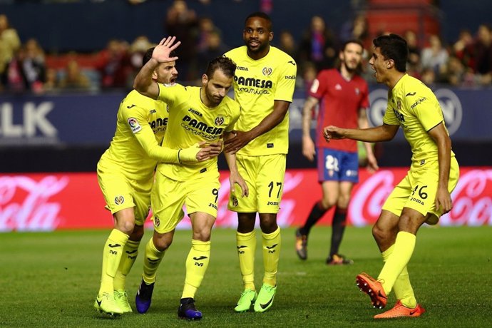 Soldado celebra el gol ante Osasuna