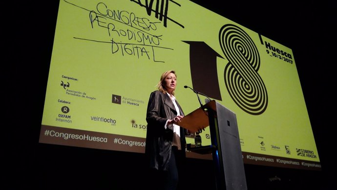 Marta Gastón inaugura el XVIII Congreso de Periodismo Digital.
