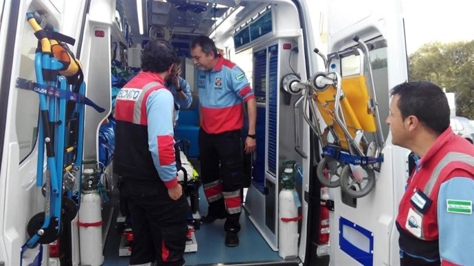 Equipo móvil de urgencias en la Sierra de Huelva.