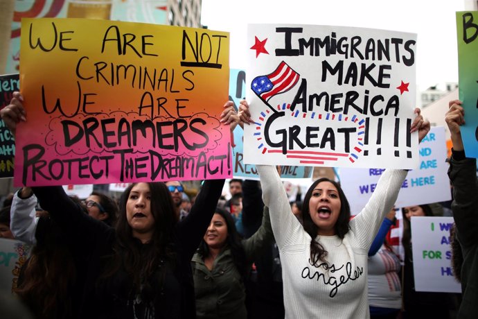 Protesta de inmigrantes en Estados Unidos