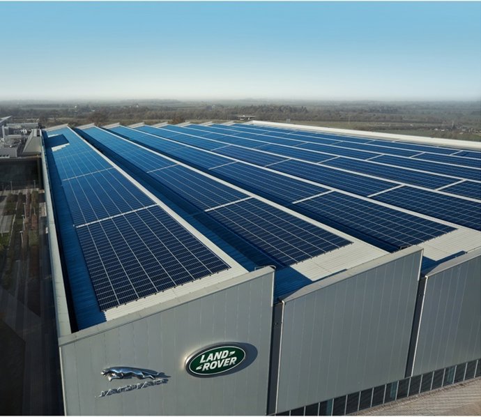 Paneles solares de Jaguar Land Rover