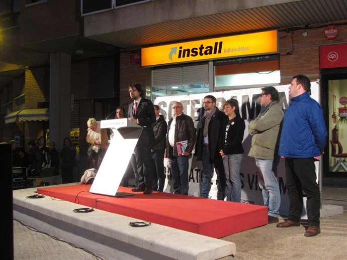 El secretario de la Generalitat Ricard Font en un acto de homenaje en Montcada
