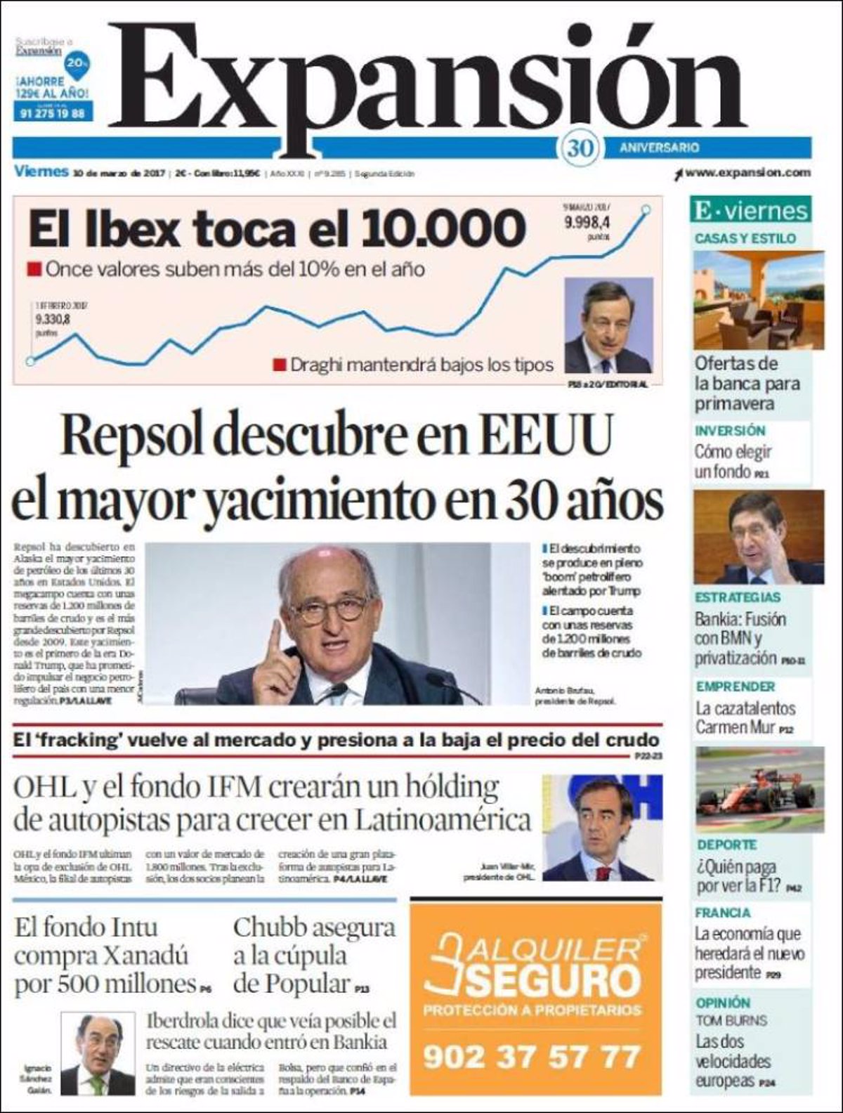 Las Portadas De Los Periódicos Económicos De Hoy Viernes 10 De Marzo 6669