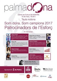 Seis deportistas participan este viernes en la mesa redonda 'Som Dona, Som Campiona 2017'