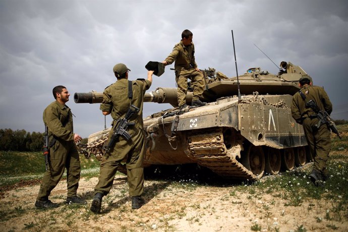 Ejército israelí cerca de la Franja de Gaza