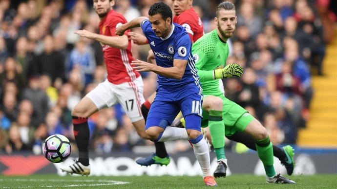 Pedro y De Gea en el Chelsea - Manchester United
