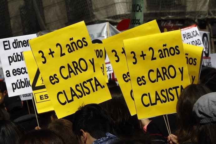 Huelga educativa en Madrid del jueves 9 de marzo