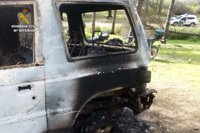 Cuatro detenidos en Aljaraque (Huelva) por su presunta relación con el robo de un vehículo que fue quemado