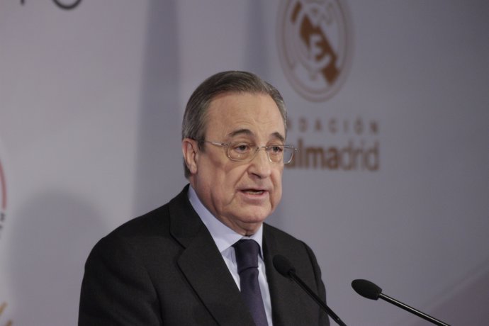 Florentino Pérez en la presentació del Corazón Classic Match