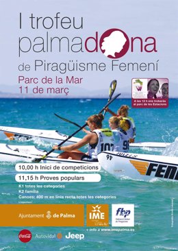 Cartel del trofeo Palmadona de piragüismo femenino